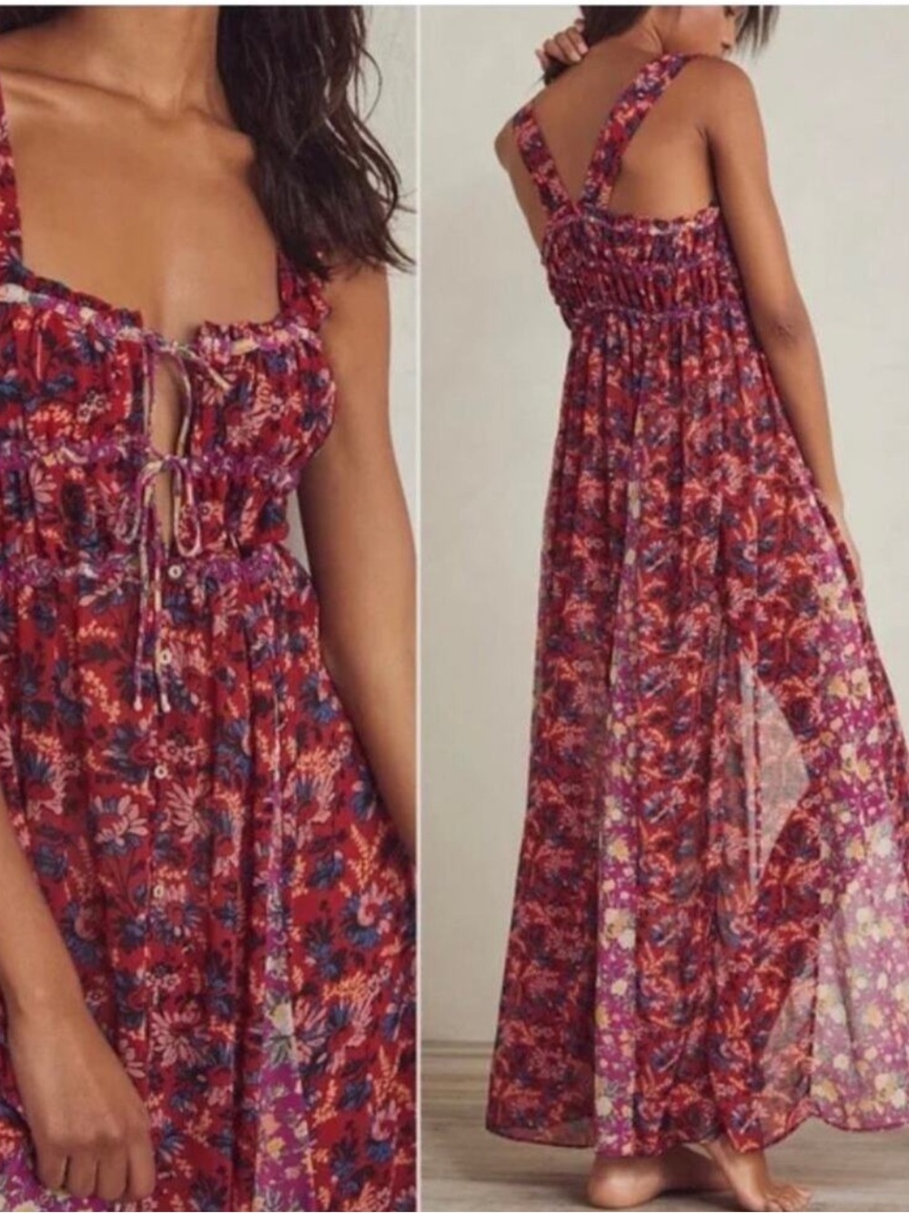 Free People Dance with Me Maxi Slip Floral Dress